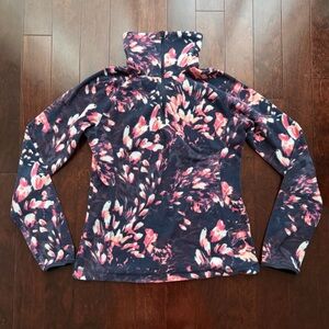 Columbia Women's Lightweight Fleece Pullover 1/4 Zip Sweater, XS, Navy Pink